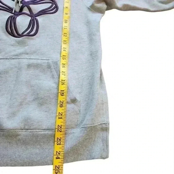 Aritzia TNA Sweatfleece Baltic Hoodie Grey Purple Sweatshirt Women's size Small - Picture 13 of 13